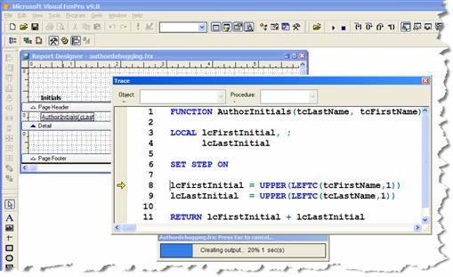 visual foxpro report form to html